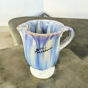 Hand Made Italian Art Pottery Small Pitcher Creamer Made In Italy Signed Vintage